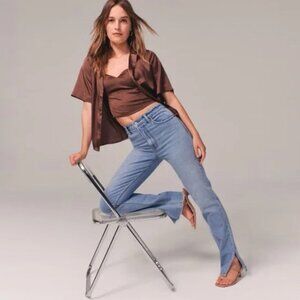 ABERCROMBIE High Rise Skinny Side Slit Jeans Size 27